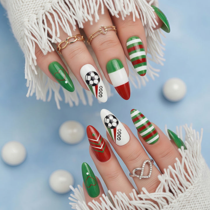 Sporty Football Art Nails Stornfield