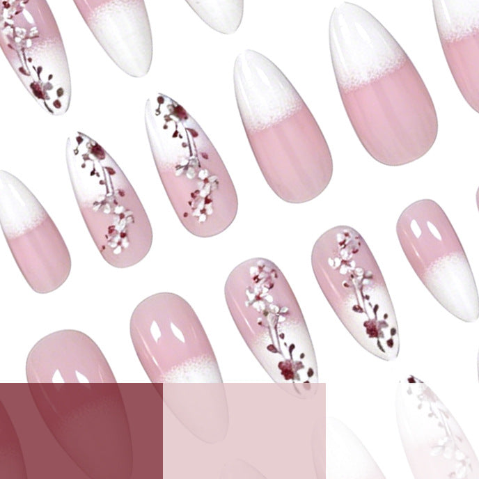 Elegant Floral Acrylic Nail Enhancements Stornfield 1789916018