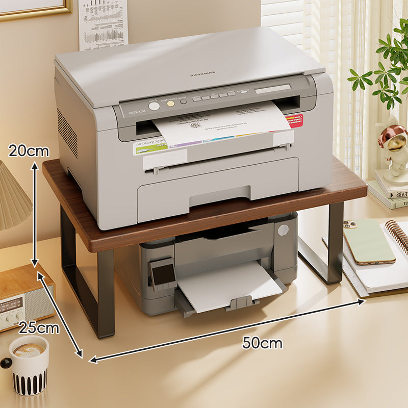 Compact TwoTier Wooden Desktop Printer and Monitor Riser