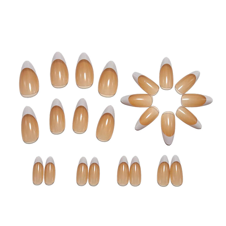 Artificial nails in elegant casual French tip design Stornfield