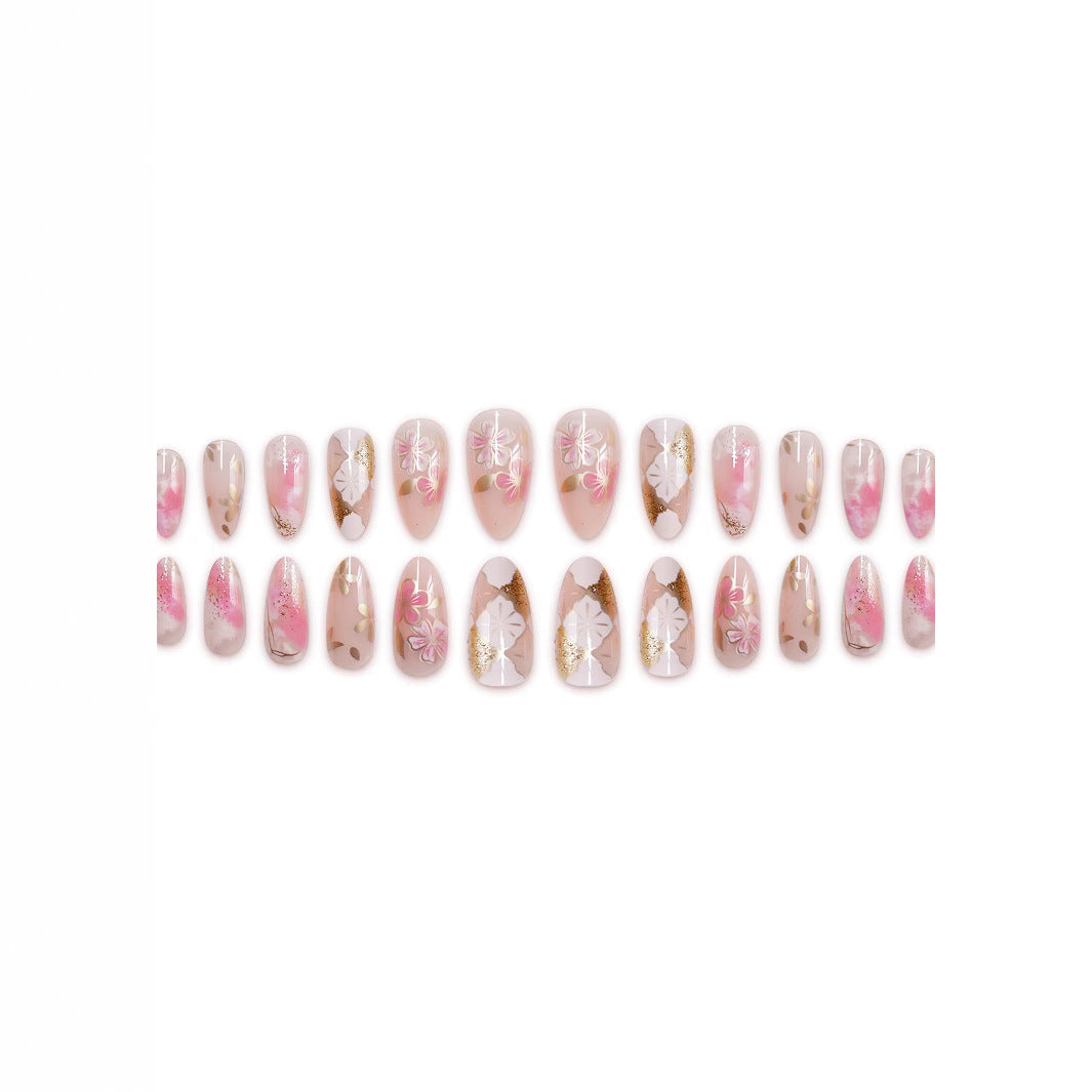 Floral Elegant Press-On Nail Art Set Stornfield