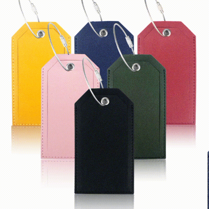Women’s luggage tag made of durable leather with stainless steel closure Stornfield