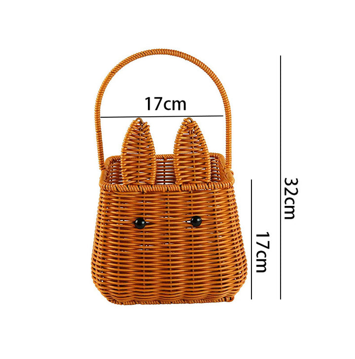 Cute Rabbit Ears Woven Storage Basket Stornfield
