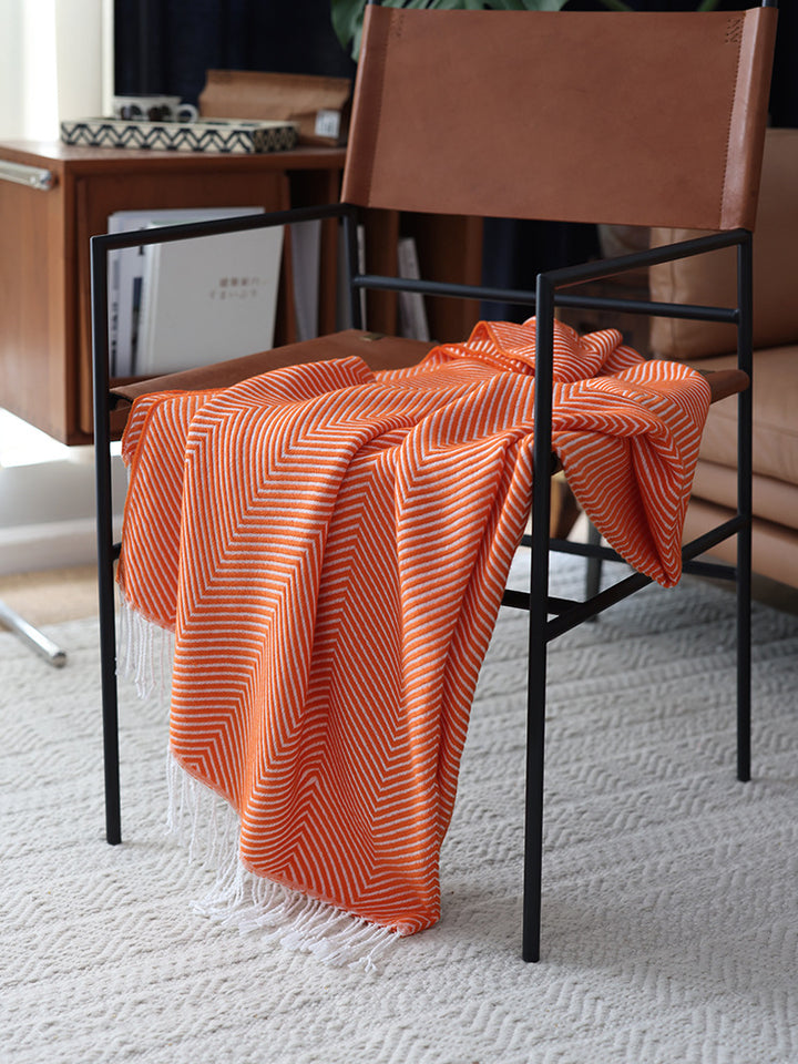 Modern Chevron Pattern Throw Blanket