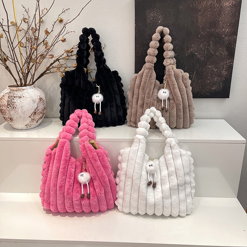 Plush Oversized Shoulder Bag