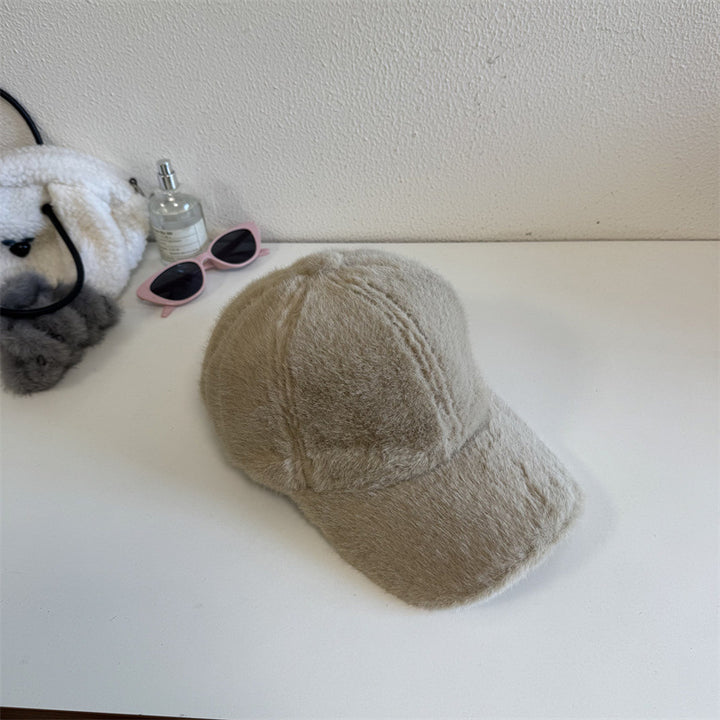 Unisex Plush Faux Fur Baseball Cap Stornfield