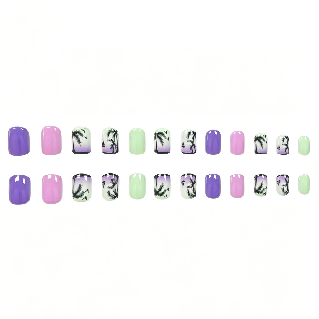 Summer-Themed Acrylic Nail Art Enhancements Stornfield