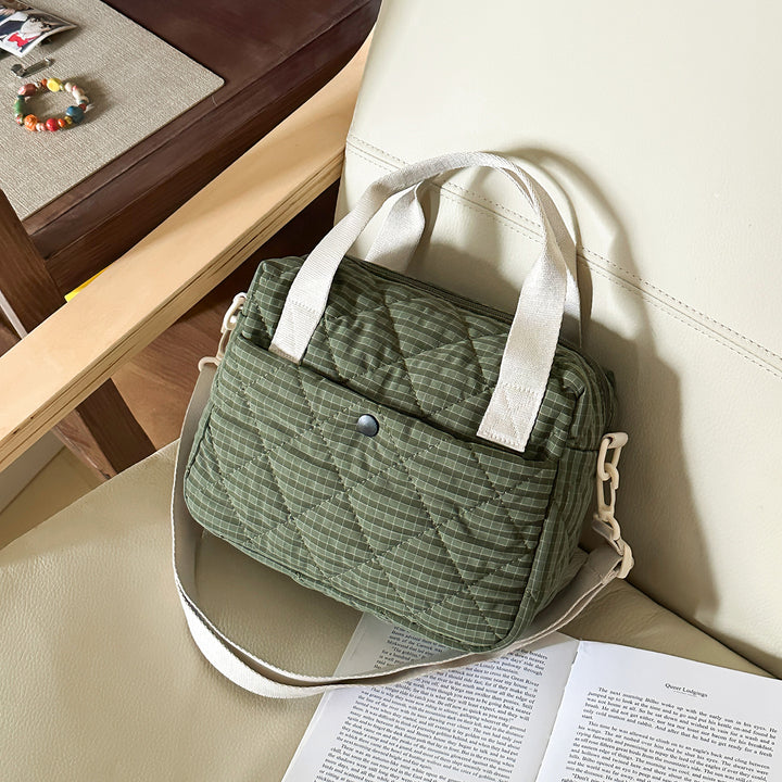 Quilted Multi-Pocket Crossbody Bag