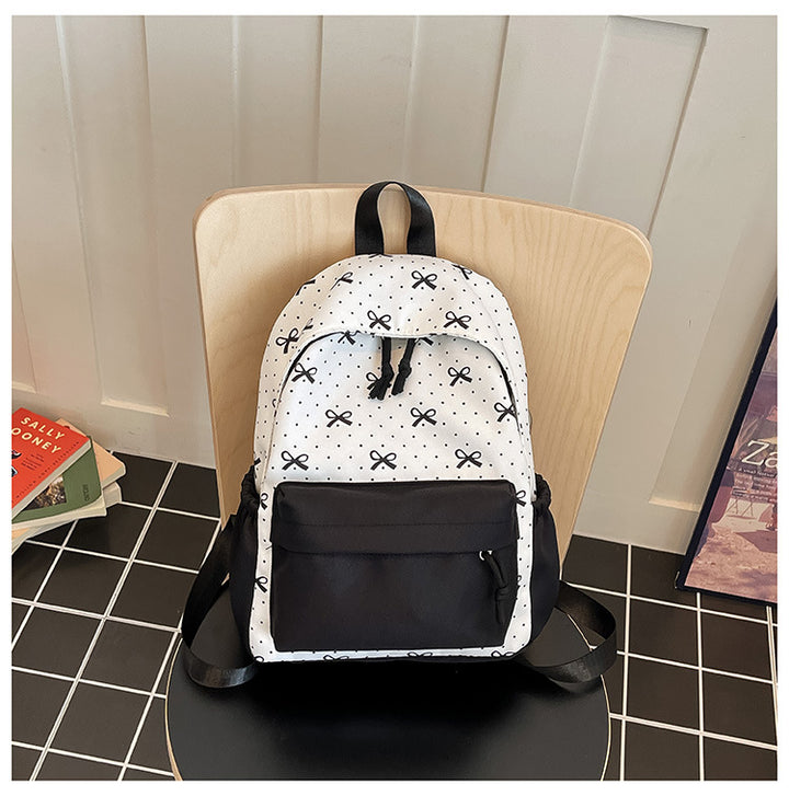 Cute everyday backpack with embroidered bows Stornfield