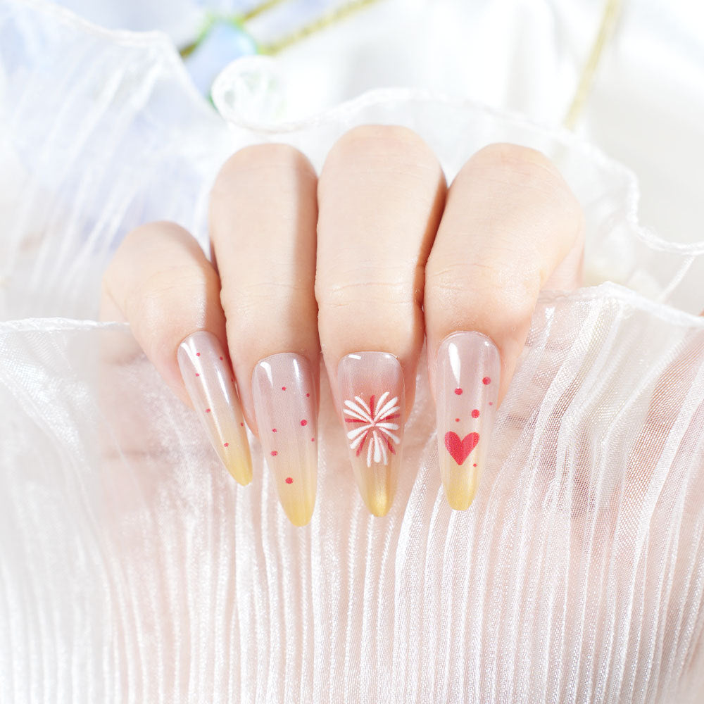 Artistic Floral Nail Art Extensions Stornfield