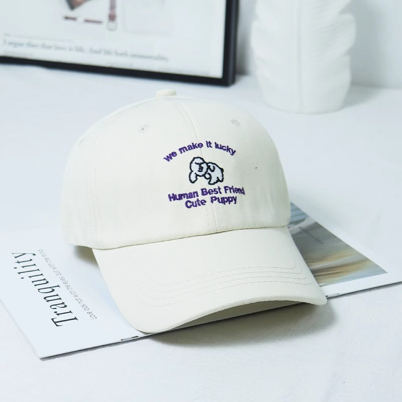Women's Embroidered Puppy-Themed Baseball Cap Stornfield