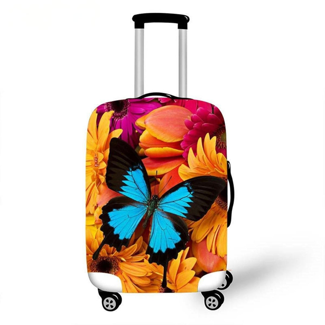 Women's hard shell travel suitcase with colorful flower and butterfly graphic Stornfield