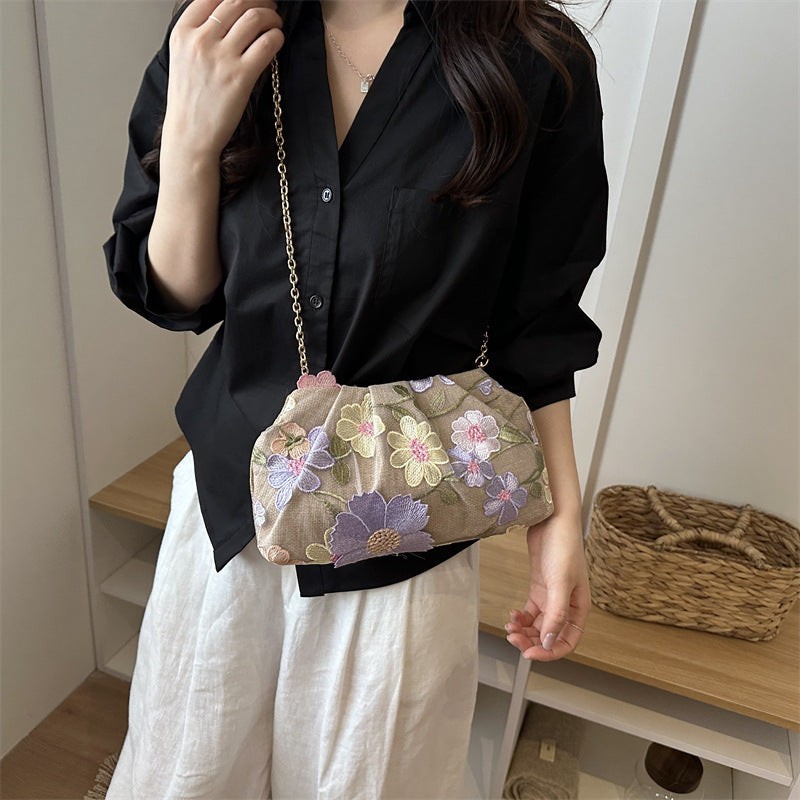 Floral Embroidered Handbag