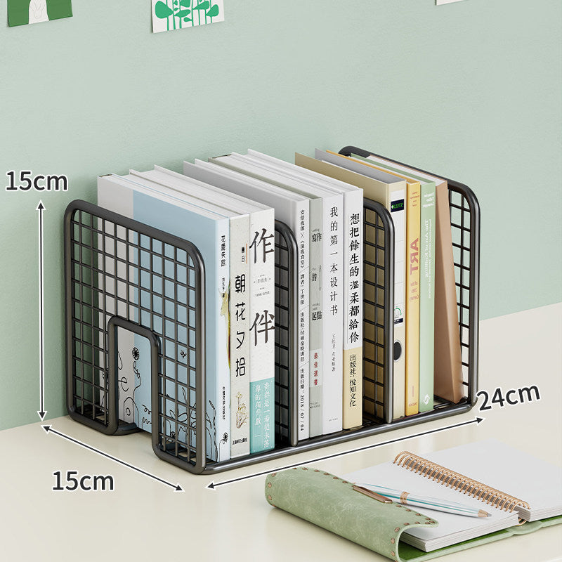 Long Multi-Slot Desktop File and Binder Organizer with Pen and Accessory Holder