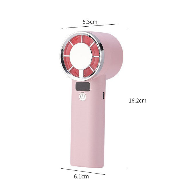 Ladies handheld fan with digital display and 3000mAh battery Stornfield