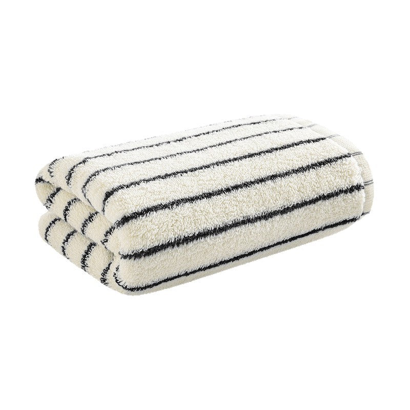 Women's Velour Bath Towel with Striped Design Stornfield