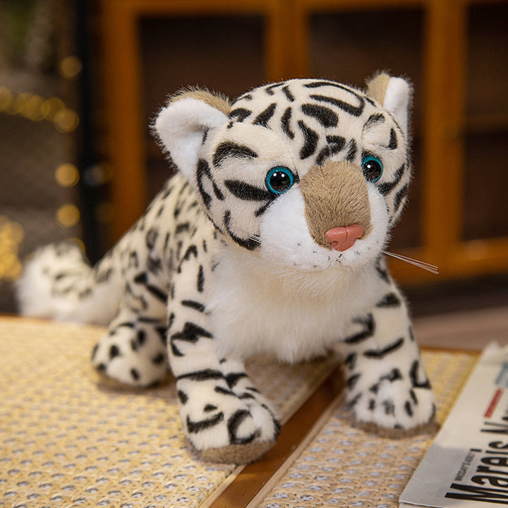 Plush Snow Leopard Bag Charm with Soft Faux-Fur and Detachable Strap Stornfield
