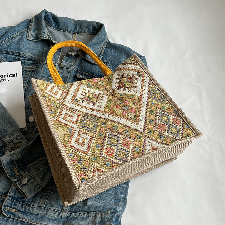 Artisan-Inspired Geometric Tote Bag