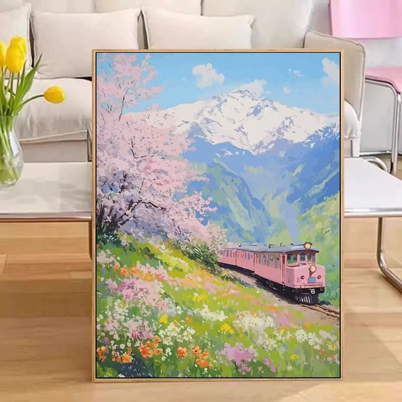 Scenic Train Landscape Wall Art Stornfield