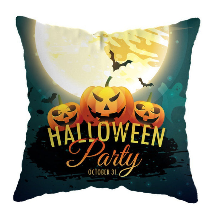 Artistic Halloween-Themed Decorative Throw Pillow