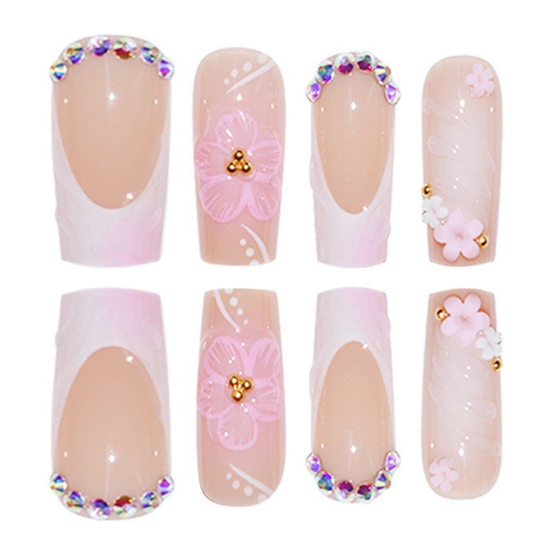 Artistic Floral Nail Extensions Stornfield