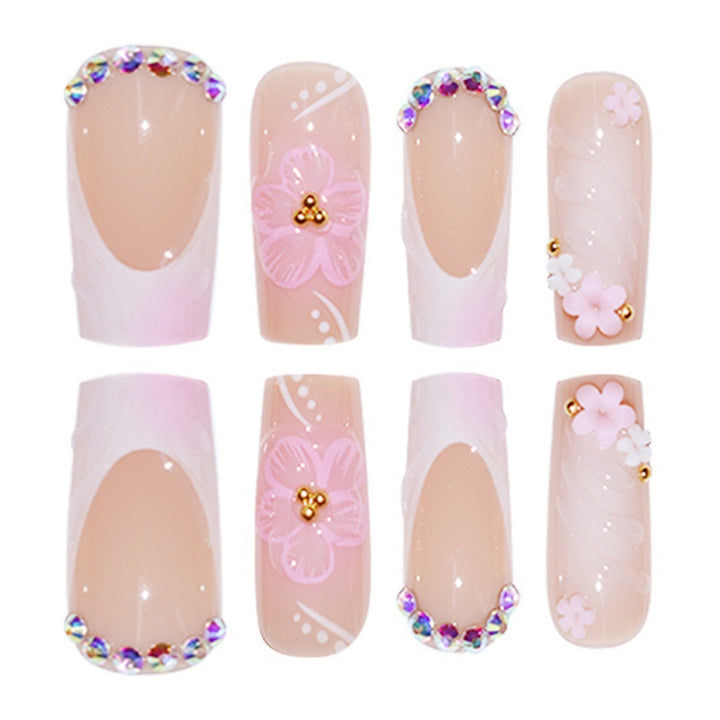 Artistic Floral Nail Extensions Stornfield