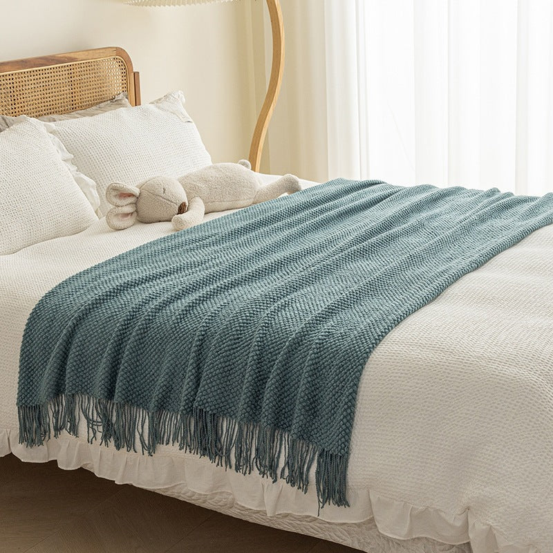 Textured Knit Throw Blanket