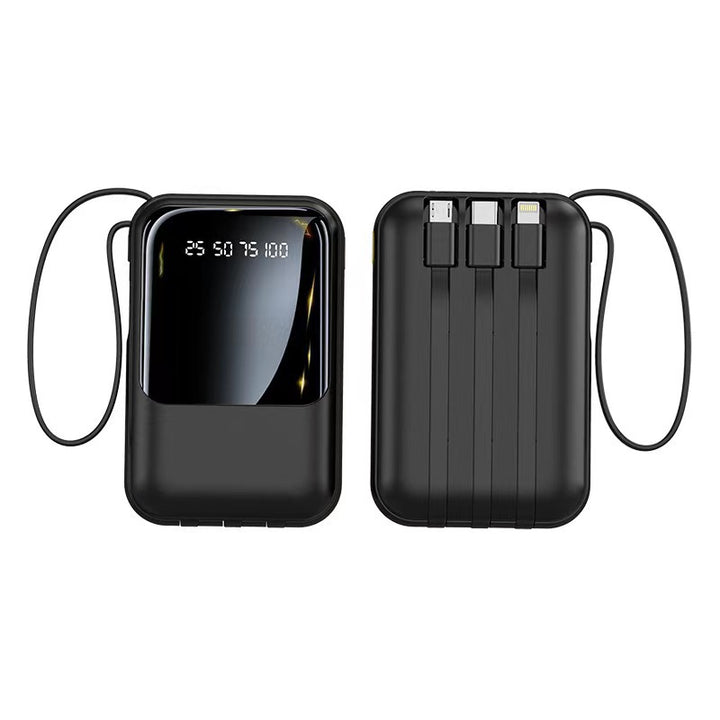 Multifunctional portable charger with integrated cable system Stornfield