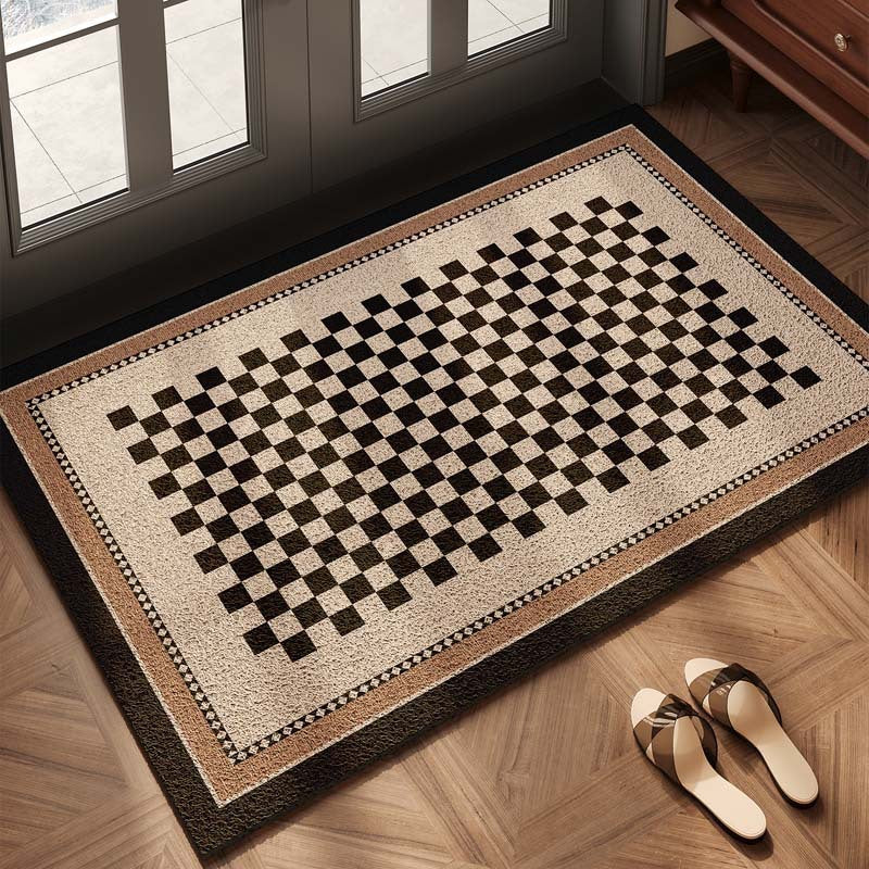 Checkerboard Pattern Welcome Mat Stornfield