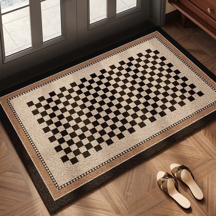 Checkerboard Pattern Welcome Mat Stornfield
