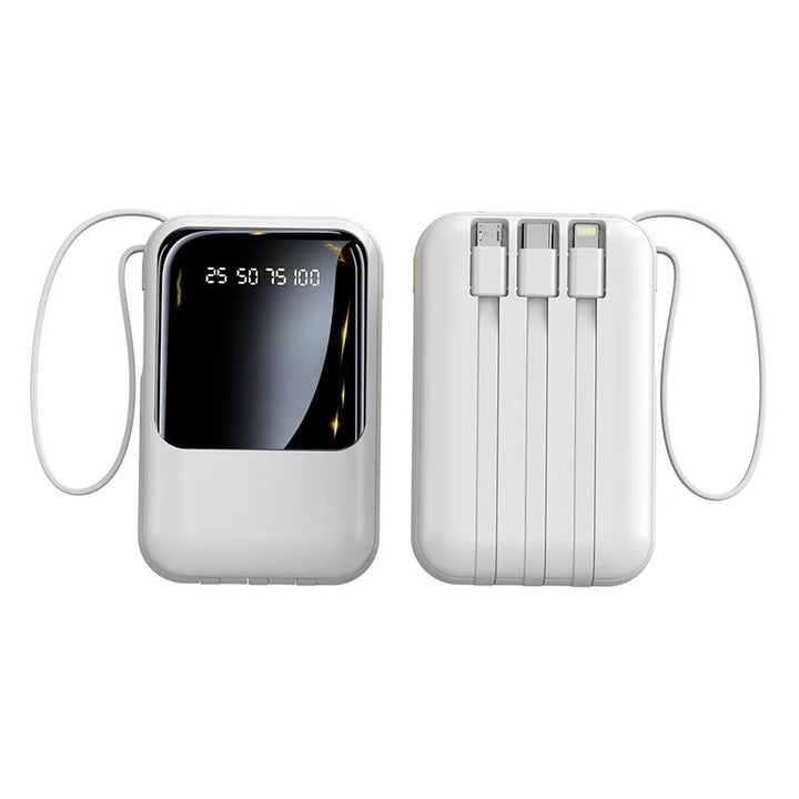 Multifunctional portable charger with integrated cable system Stornfield