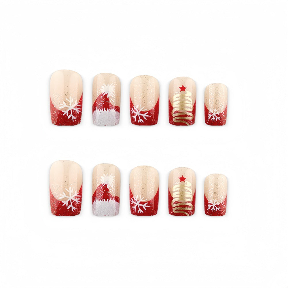 Artificial nails with festive Christmas design Stornfield