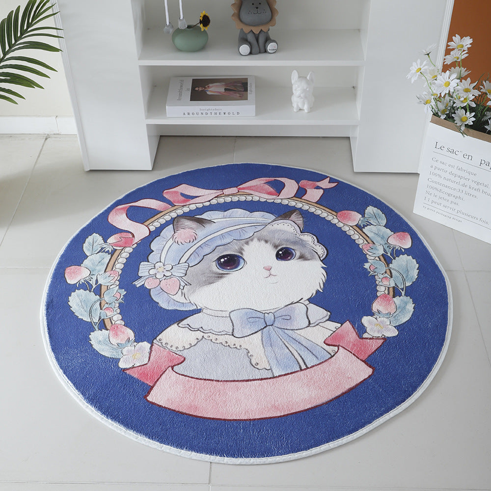 Cat-Themed Round Area Rug Stornfield