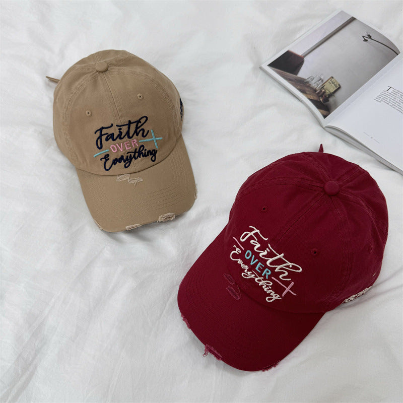 Women's Distressed Embroidered Baseball Cap Stornfield