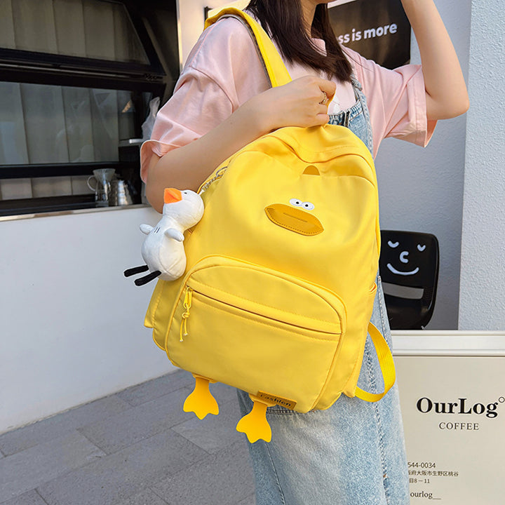 Cute Cartoon Duck-Themed Backpack