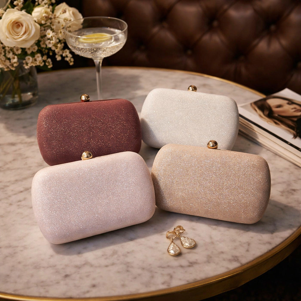 Textured Knit Evening Clutch