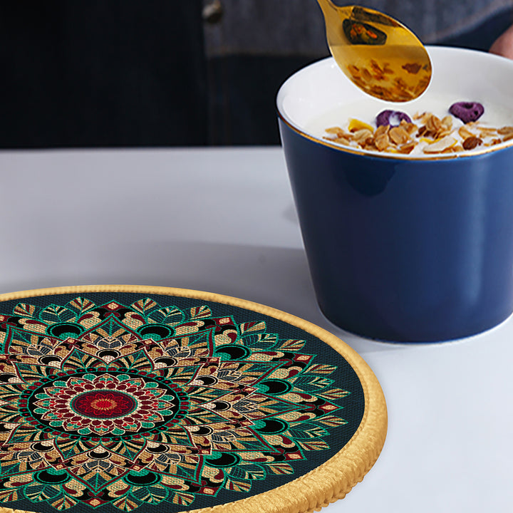 Decorative Round Floor Mat Stornfield