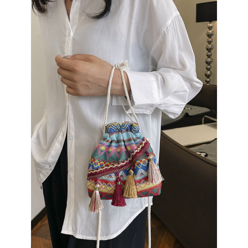 WoBohemian Embroidered Bucket Bag Stornfield