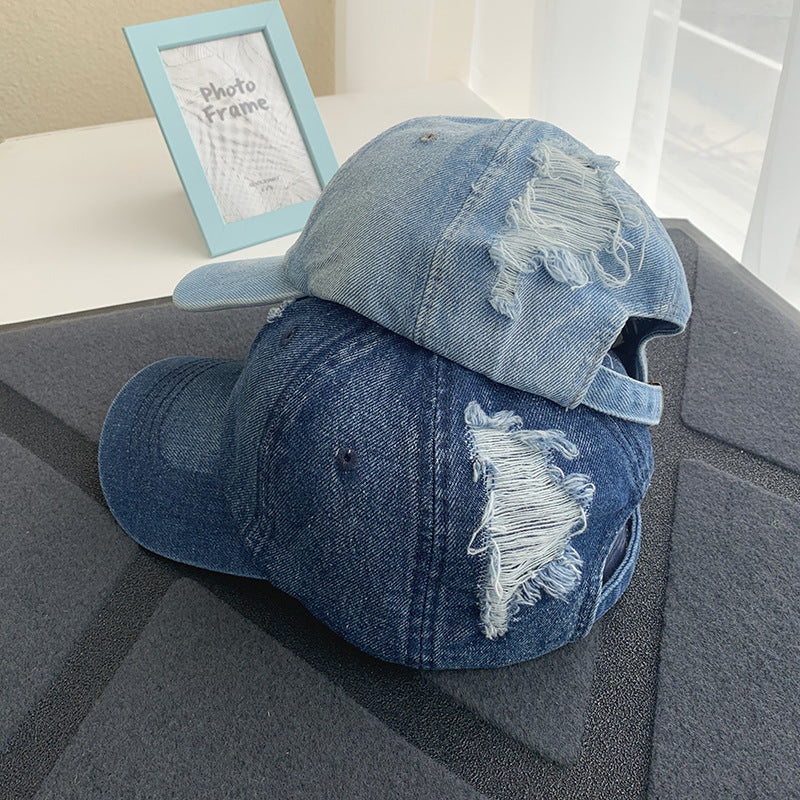 Women's Distressed Denim Baseball Cap Stornfield 1784084168