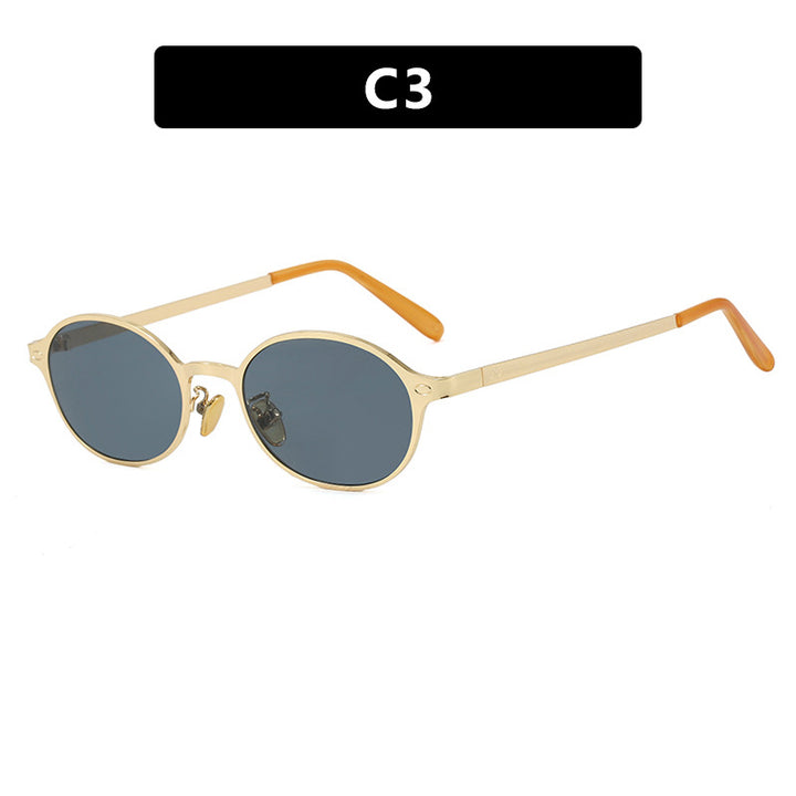 Women's round glasses with a delicate metal frame and comfortable nose pads Stornfield