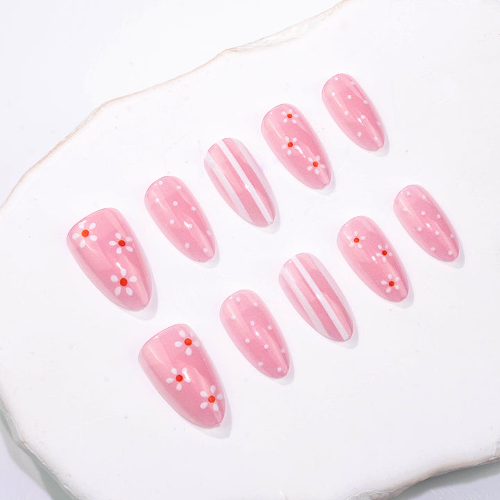 Elegant Floral Design Press-On Nail Art Set Stornfield