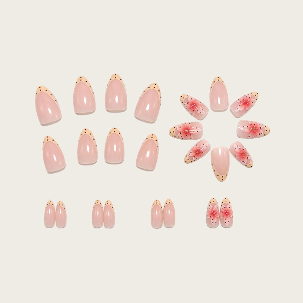 Nail art with floral 3D flower design and elegant color gradient Stornfield