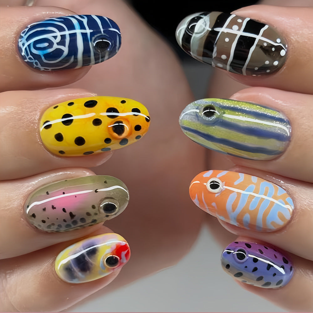 Artistic Patterned Press-On Nail Tips Stornfield