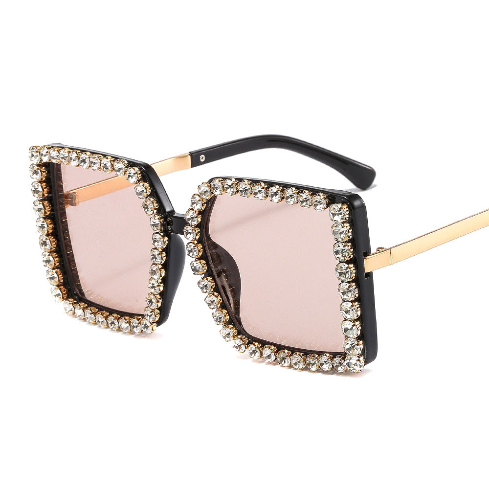 Ladies glamorous sunglasses with square frame Stornfield