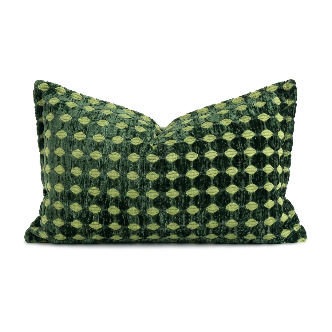 Wendesdekokissen with modern check pattern