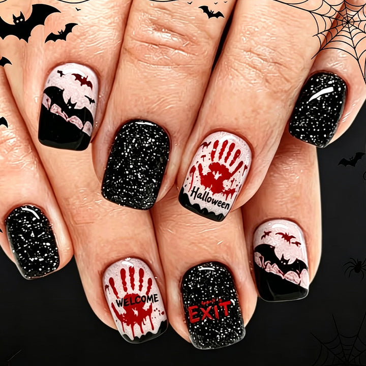 Halloween-Themed Press-On Nail Art Stornfield 1787542716