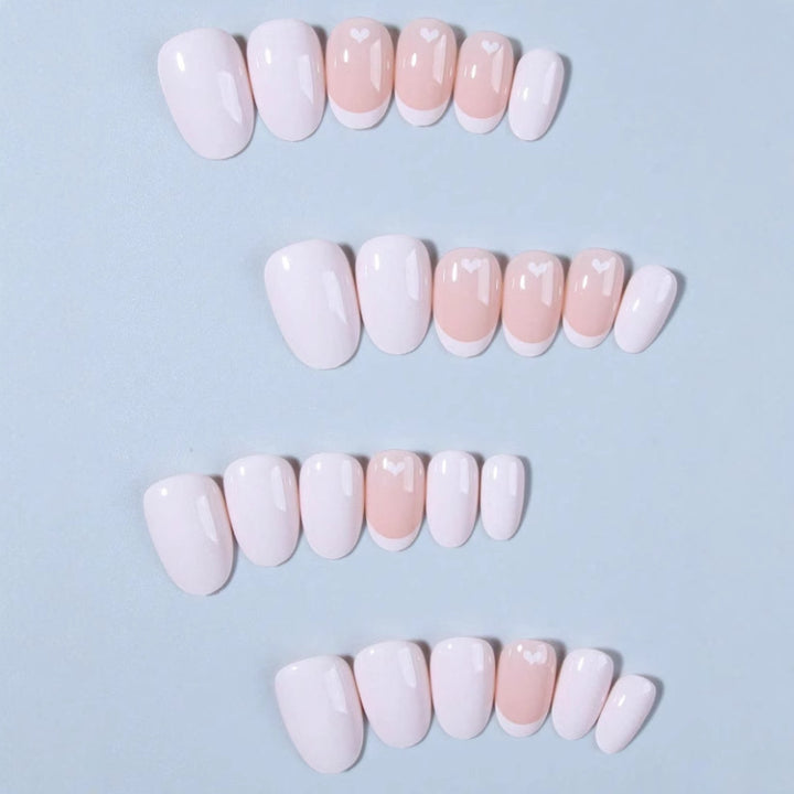 Artificial nail set with creative heart design Stornfield