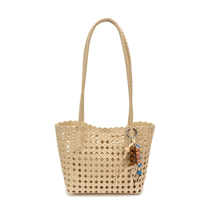 Stylish Woven Leather Tote Bag