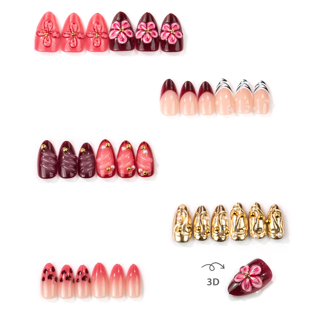 Artistic Press-On Nail Set 1790738713