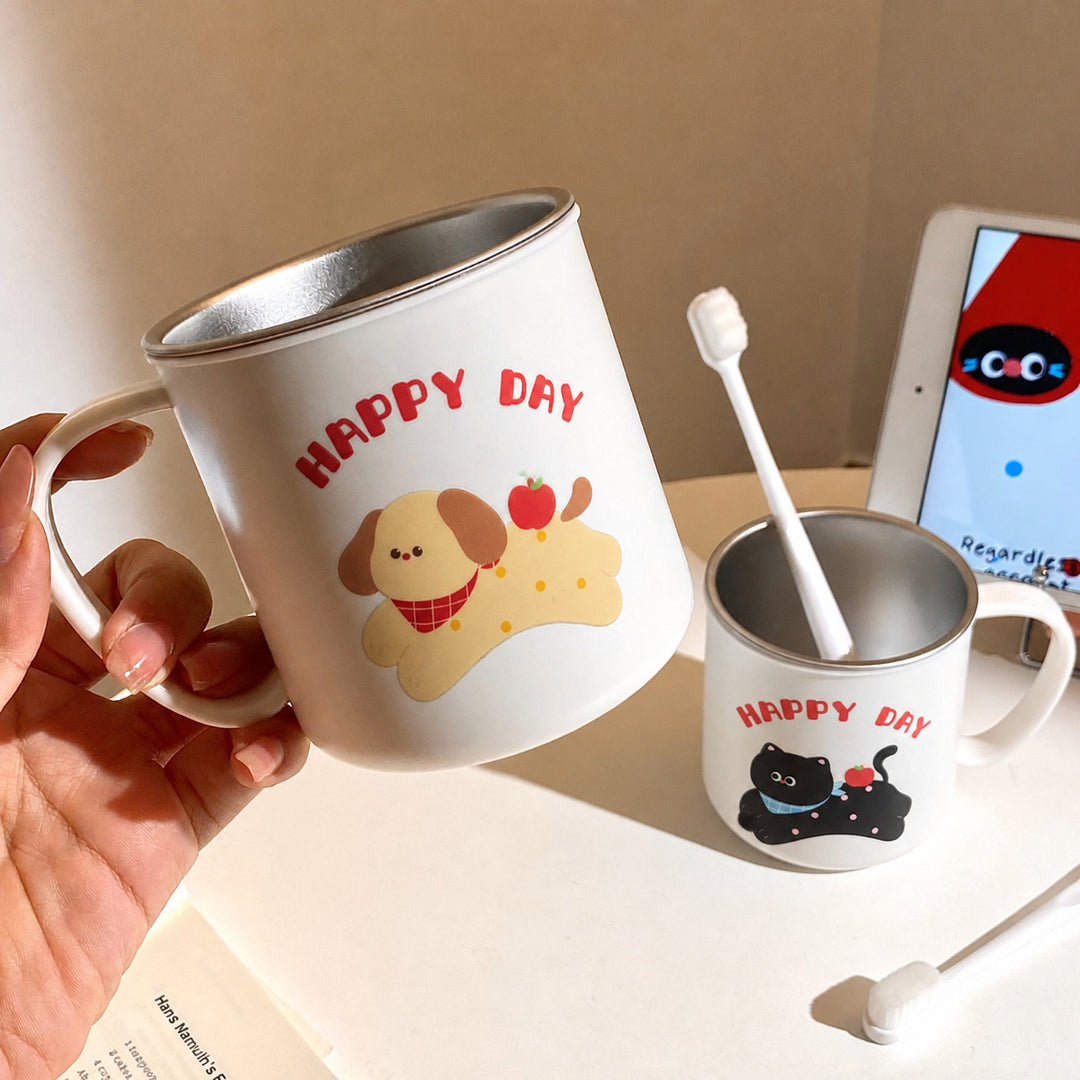 Ceramic mug with playful cat motif and cheerful inscription Stornfield